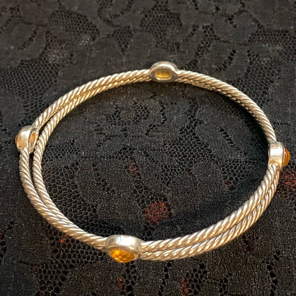 David Yurman bangle set with Citrine stones - Picture 3 of 12